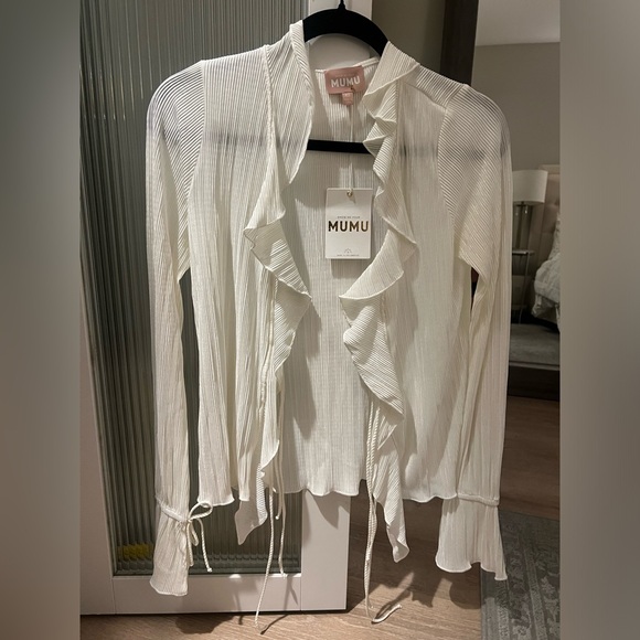 Show Me Your MuMu Adela Top - Ivory Pleat - Picture 5 of 5